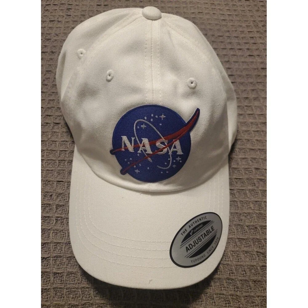 The Classics NASA Science Hat White With NASA Logo Brand New Unisex Adults Kids